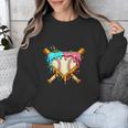 Baseball Drip For Boys Ice Cream Dripping Baseball Sport Unisex Sweatshirt
