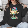 Baseball Drip For Boys Ice Cream Drip Baseball Sport Unisex Sweatshirt