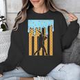 Baseball Drip Dripping Ice Cream Sport Player American Flag Unisex Sweatshirt
