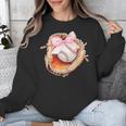 Baseball Drip Ice Cream Coquette Pink Bow Baseball Player Unisex Sweatshirt Baseball Drip Ice Cream Coquette Pink Bow Baseball Player Unisex Sweatshirt