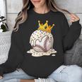 Baseball Drip Ice Cream Crown Melt Graphic Unisex Sweatshirt Baseball Drip Ice Cream Crown Melt Graphic Unisex Sweatshirt