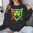 Baseball Drip Ice Cream St Patricks Day Shamrock Lucky Unisex Sweatshirt Baseball Drip Ice Cream St Patricks Day Shamrock Lucky Unisex Sweatshirt