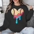 Baseball Drip Melting Ice Cream Baseball Heart Boys Girls Unisex Sweatshirt Baseball Drip Melting Ice Cream Baseball Heart Boys Girls Unisex Sweatshirt