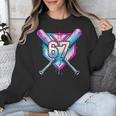 Baseball Dripping 67 Home Plate Six Seven Boy Kids Sports Unisex Sweatshirt Baseball Dripping 67 Home Plate Six Seven Boy Kids Sports Unisex Sweatshirt