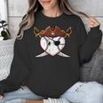 Baseball Heart Pirate Hat Crossed Swords Men Boys Kids Youth Unisex Sweatshirt