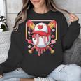Baseball Heart Valentines Day Baseball Ice Cream Drip Boys Unisex Sweatshirt