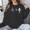 Baseball Heartbeat Pitcher Position Simple Line Art Unisex Sweatshirt Baseball Heartbeat Pitcher Position Simple Line Art Unisex Sweatshirt