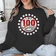Baseball I Hit 100 Days Of School Baseball Player Kids Boys Unisex Sweatshirt