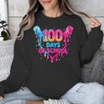 Baseball Ice Cream Drip 100 Days Of School Boys Girls 100th Unisex Sweatshirt