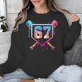 Baseball Ice Cream Drip Number 67 Player 67th Birthday Unisex Sweatshirt