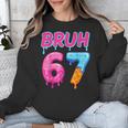 Baseball Ice Cream Drip Number 67 Player Or 67th Birthday Unisex Sweatshirt