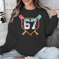 Baseball Ice Cream Drip Number 67 Player Six Seven Meme 6 7 Unisex Sweatshirt Baseball Ice Cream Drip Number 67 Player Six Seven Meme 6 7 Unisex Sweatshirt