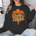 Baseball Lifestyle Home Plate Orange Ice Cream Drip Men Boys Unisex Sweatshirt Baseball Lifestyle Home Plate Orange Ice Cream Drip Men Boys Unisex Sweatshirt