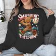 Baseball Player Christmas Gingerbread Smashing Through Snow Unisex Sweatshirt Baseball Player Christmas Gingerbread Smashing Through Snow Unisex Sweatshirt