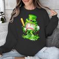 Baseball Player Ice Cream Drip Shamrocks St Patrick's Day Unisex Sweatshirt