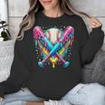 Baseball Player Ice Cream Drip Unisex Sweatshirt