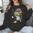 Baseball Player Mardi Gras Alligator Carnival Costume Beads Unisex Sweatshirt
