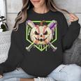 Baseball Pumpkin Halloween Baseball Drip Spooky Halloween Unisex Sweatshirt