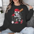 Baseball Skeleton Halloween Playing Unisex Sweatshirt