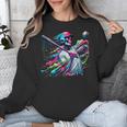 Baseball Skeleton Ice Cream Drip Baseball Boys Youth Unisex Sweatshirt
