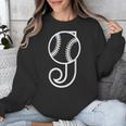 Baseball Sport Player Monogram Cool Initial Letter J Unisex Sweatshirt