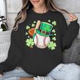 Baseball St Patricks Day Lucky Baseball Player Shamrock Unisex Sweatshirt