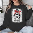 Bleached Tia Life Soccer Messy Bun Baseball Game Day Unisex Sweatshirt Bleached Tia Life Soccer Messy Bun Baseball Game Day Unisex Sweatshirt