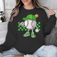 Boys St Patricks Day Baseball Player Pitcher Coach Kids Unisex Sweatshirt