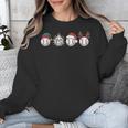 Christmas Baseball Player X-Mas Balls Unisex Sweatshirt