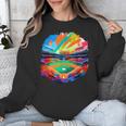 Colorful Baseball Field Home Run Baseball Player Fans Unisex Sweatshirt