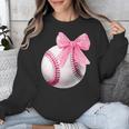 Cute Coquette Baseball Pink Bow Player & Fan Girls Unisex Sweatshirt