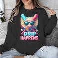 Drip Happens Baseball Ice Cream Bat And Ball With Sunglasses Unisex Sweatshirt Drip Happens Baseball Ice Cream Bat And Ball With Sunglasses Unisex Sweatshirt