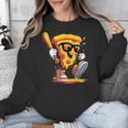 Drippy Pizza Baseball Slice Cartoon Sports Food Unisex Sweatshirt Drippy Pizza Baseball Slice Cartoon Sports Food Unisex Sweatshirt