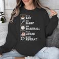 Eat Sleep Baseball Anime Repeat Japanese Otaku Unisex Sweatshirt Eat Sleep Baseball Anime Repeat Japanese Otaku Unisex Sweatshirt