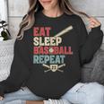 Eat Sleep Baseball Repeat Bat Ball Player Fan Unisex Sweatshirt Eat Sleep Baseball Repeat Bat Ball Player Fan Unisex Sweatshirt