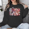 Game Day Baseball Leopard Coquette Bow Mama Mom Sister Unisex Sweatshirt