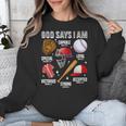 God Says I Am Baseball Player Catcher Pitcher Boys Men Unisex Sweatshirt God Says I Am Baseball Player Catcher Pitcher Boys Men Unisex Sweatshirt