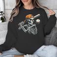 Halloween Boys Batting Skeleton Baseball Unisex Sweatshirt