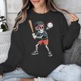 Halloween Skeleton Playing Baseball 67 Six Seven Meme Unisex Sweatshirt