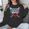 Happy 100 Days Of School Baseball Drip 100th Day Of School Unisex Sweatshirt Happy 100 Days Of School Baseball Drip 100th Day Of School Unisex Sweatshirt