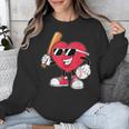 Heart Play Baseball Valentine's Day Teens Boys Girls Kids Unisex Sweatshirt Heart Play Baseball Valentine's Day Teens Boys Girls Kids Unisex Sweatshirt