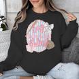 Hey Batter Batter Swing Baseball Game Day Coquette Bow Girly Unisex Sweatshirt