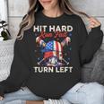 Hit Hard Run Fast Turn Left Baseball Cream Drip Crossed Bats Unisex Sweatshirt Hit Hard Run Fast Turn Left Baseball Cream Drip Crossed Bats Unisex Sweatshirt