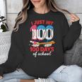 HUGvyn I Just Hit 100 Days Of School Baseball Ice Cream Boys Unisex Sweatshirt
