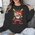 HUGvyn Santa Playing Baseball Ice Cream Drip Christmas Boys Unisex Sweatshirt HUGvyn Santa Playing Baseball Ice Cream Drip Christmas Boys Unisex Sweatshirt