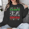 I'Ll Be Home For Christmas Baseball Xmas Unisex Sweatshirt