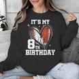 It's My 8th Birthday Baseball Football Heart 8 Year Old Unisex Sweatshirt It's My 8th Birthday Baseball Football Heart 8 Year Old Unisex Sweatshirt