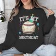 Its My Birthday Vintage Baseball Celebration For Men Kids Unisex Sweatshirt
