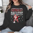 Jingle Ballers Plaid Santa Dabbing Baseball Christmas Unisex Sweatshirt Jingle Ballers Plaid Santa Dabbing Baseball Christmas Unisex Sweatshirt