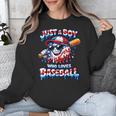 Just A Boy Who Loves Baseball Patriotic Drip For Youth Boys Unisex Sweatshirt Just A Boy Who Loves Baseball Patriotic Drip For Youth Boys Unisex Sweatshirt